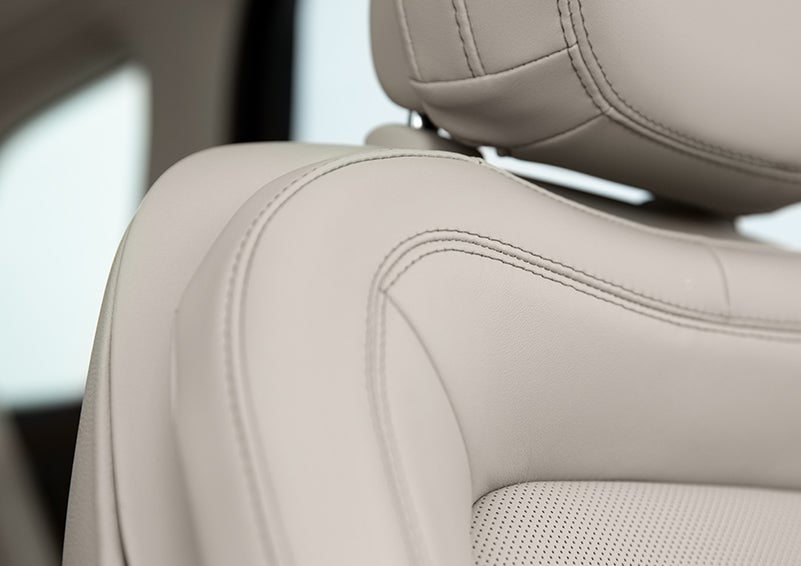 Fine craftsmanship is shown through a detailed image of front-seat stitching. | Asheville Lincoln in Asheville NC