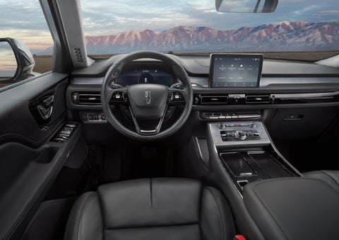 The interior of a Lincoln Aviator® SUV is shown | Asheville Lincoln in Asheville NC