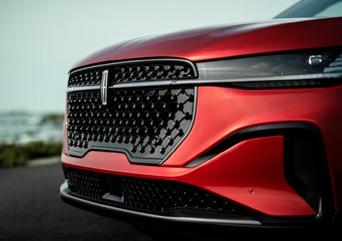 The sleek grille of a 2024 Lincoln Nautilus® SUV with the available Jet Appearance Package makes a bold statement. | Asheville Lincoln in Asheville NC