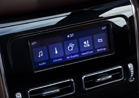 Driver controls like music, temperature, air quality, settings, and heat/cool seats are shown. | Asheville Lincoln in Asheville NC