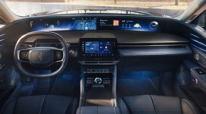 A large panoramic display is shown on the dashboard of a 2026 Lincoln Nautilus® SUV | Asheville Lincoln in Asheville NC