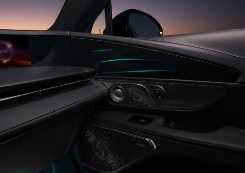 Selectable ambient lighting glows in the passenger door panel. | Asheville Lincoln in Asheville NC