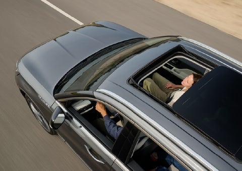 The available panoramic Vista Roof® of a 2027 Lincoln Aviator® SUV is open. | Asheville Lincoln in Asheville NC