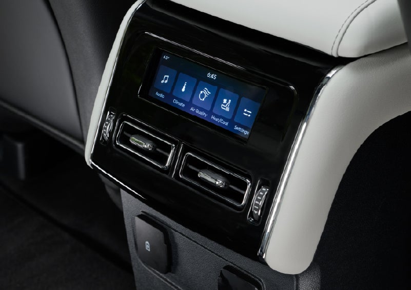 The second row touch screen displays audio and temperature control settings. | Asheville Lincoln in Asheville NC