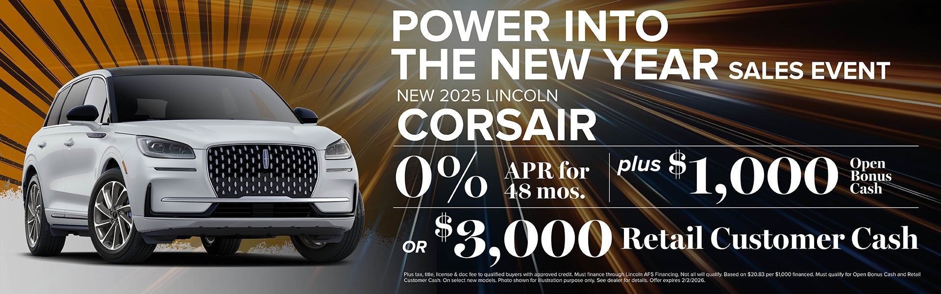 2025 Lincoln Corsair Finance Offer