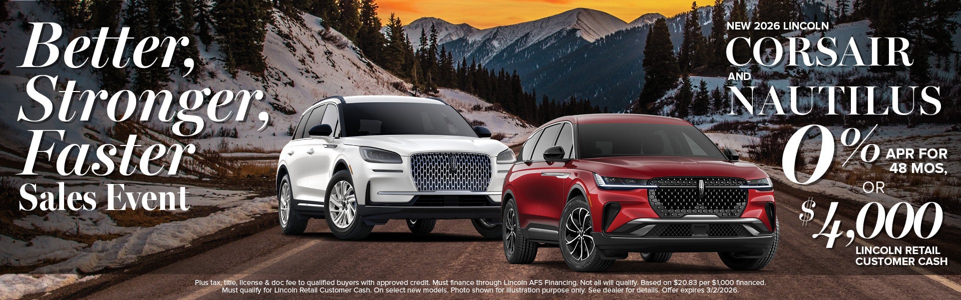 2026 Lincoln Corsair & Nautilus Finance Offer