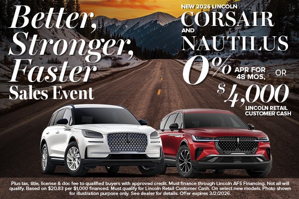 2026 Lincoln Corsair & Nautilus Finance Offer