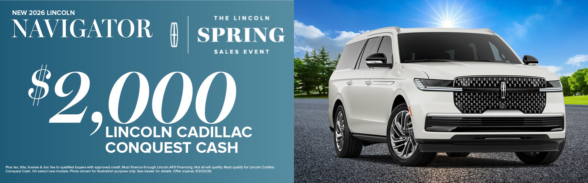 2026 Lincoln Navigator Bonus Cash Offer