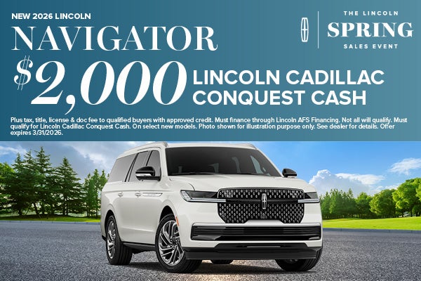 2026 Lincoln Navigator Bonus Cash Offer