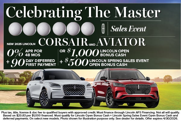 2025 Lincoln Corsair & Aviator Finance Offer