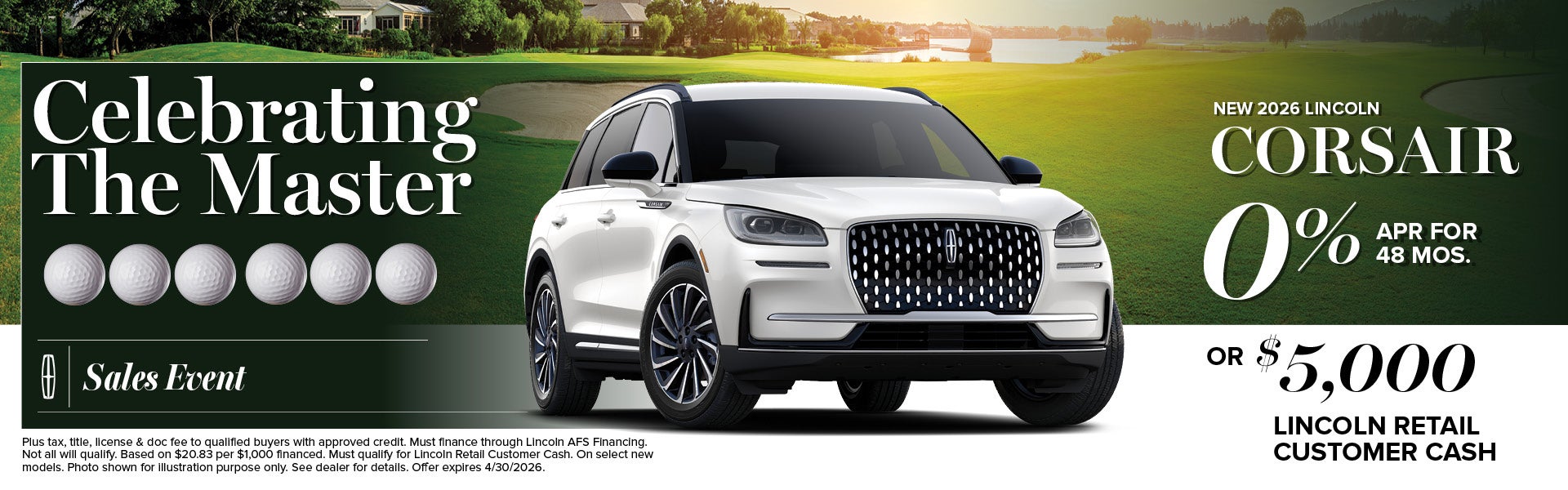 2026 Lincoln Corsair Finance Offer