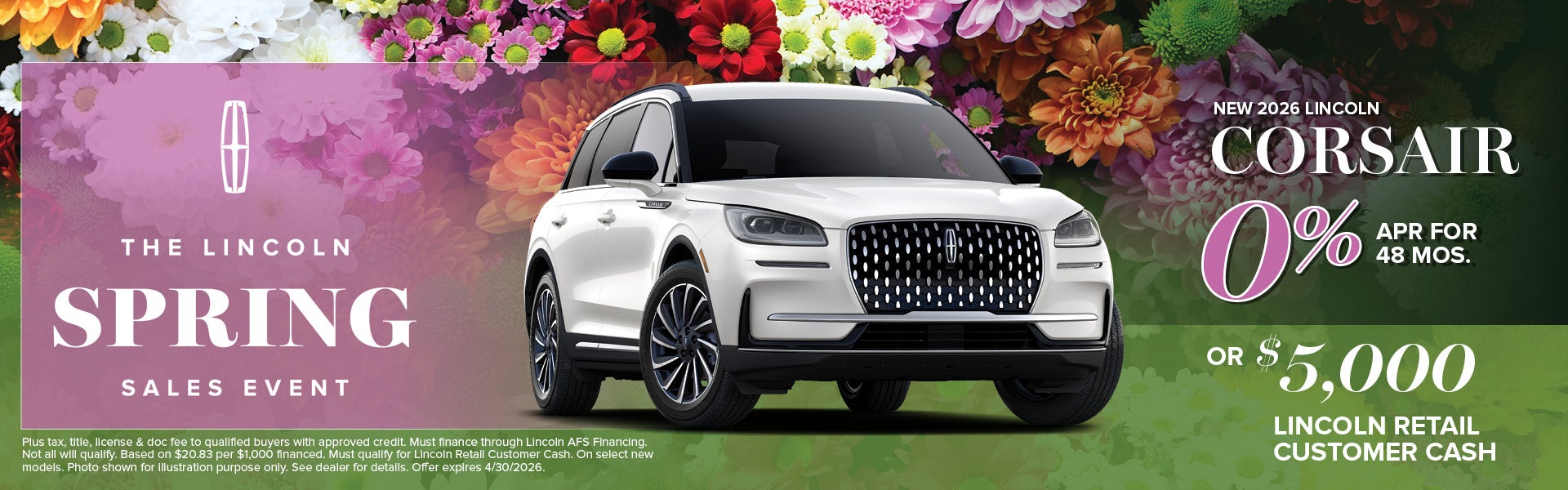 2026 Lincoln Corsair Finance Offer