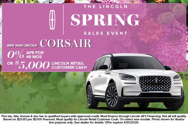 2026 Lincoln Corsair Finance Offer