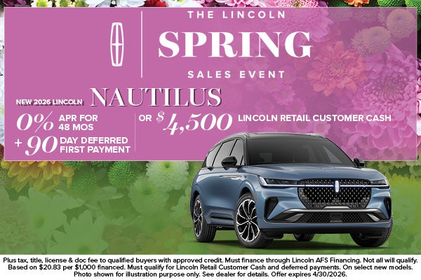 2026 Lincoln Nautilus Finance Offer