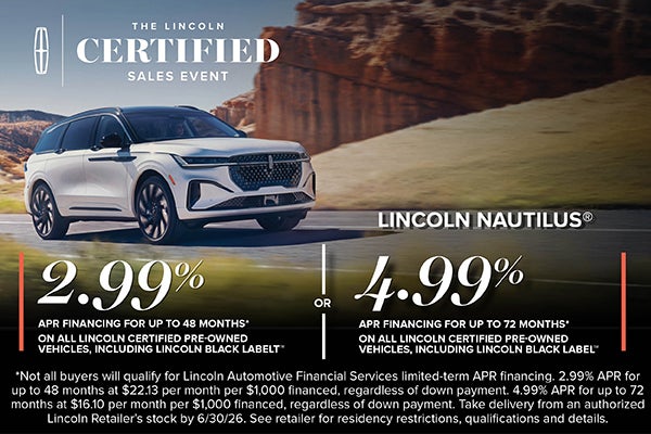Lincoln Nautilus Finance Offer