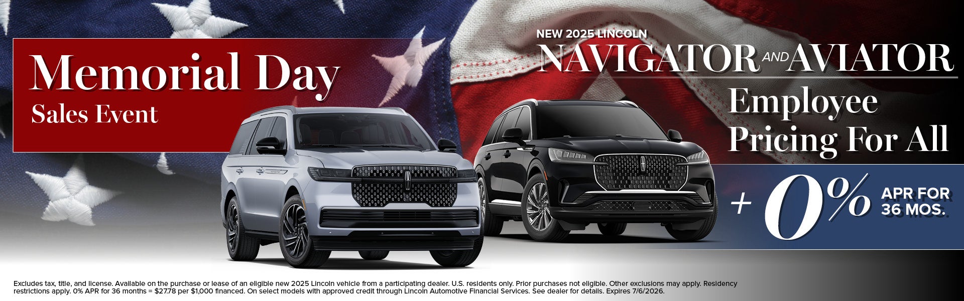 2025 Lincoln Navigator & Aviator Special Pricing