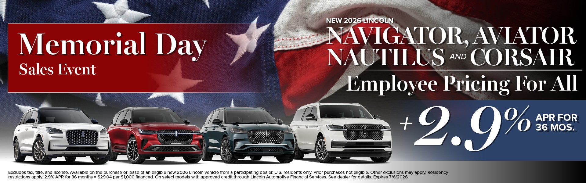 2026 Lincoln Models Special Pricing