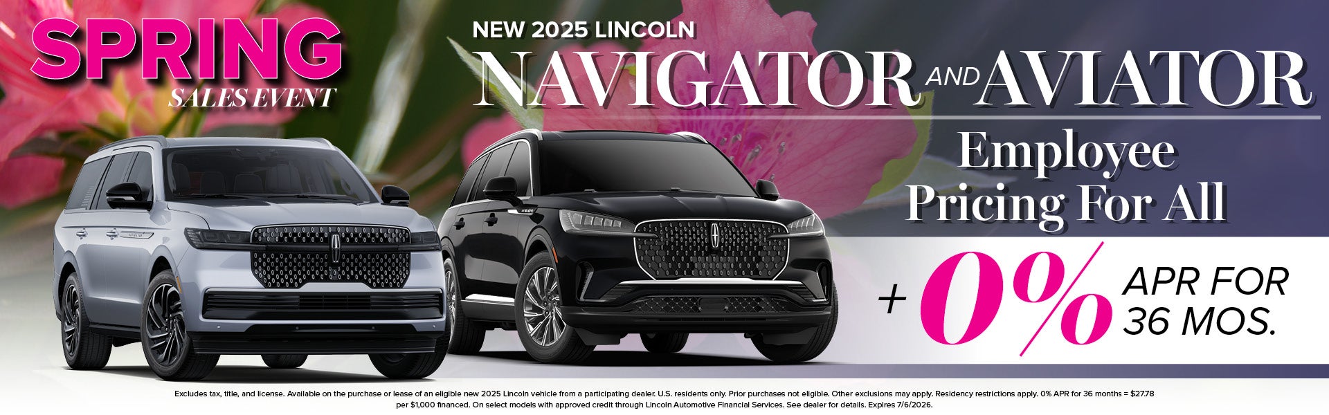 2025 Lincoln Navigator & Aviator Special Pricing