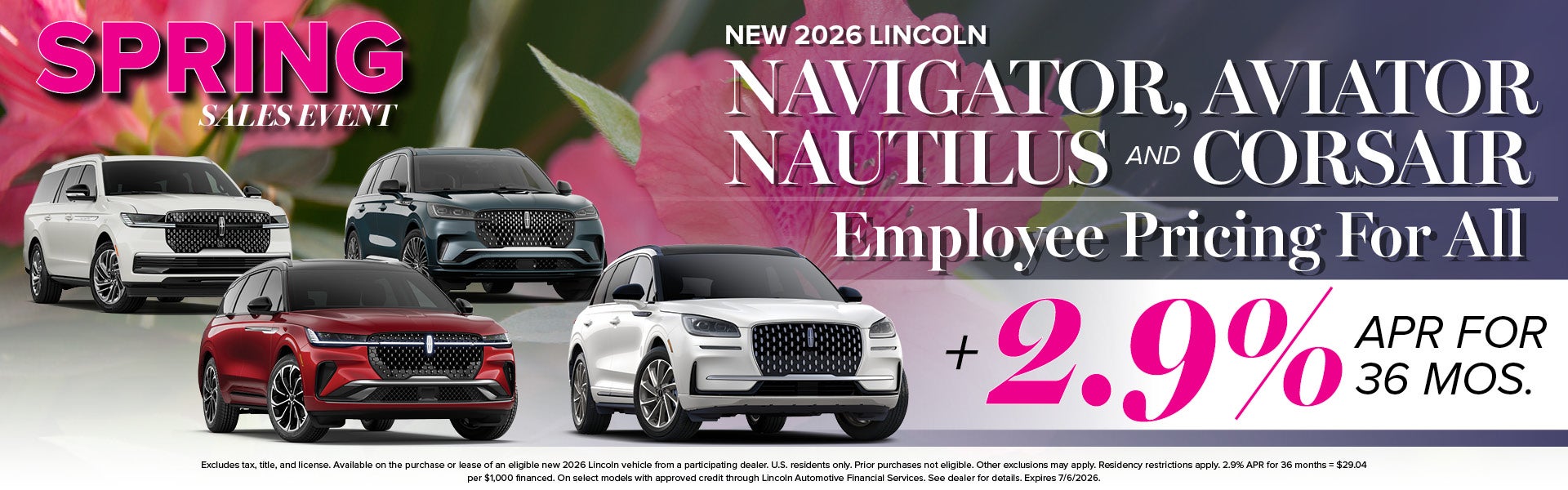 2026 Lincoln Models Special Pricing