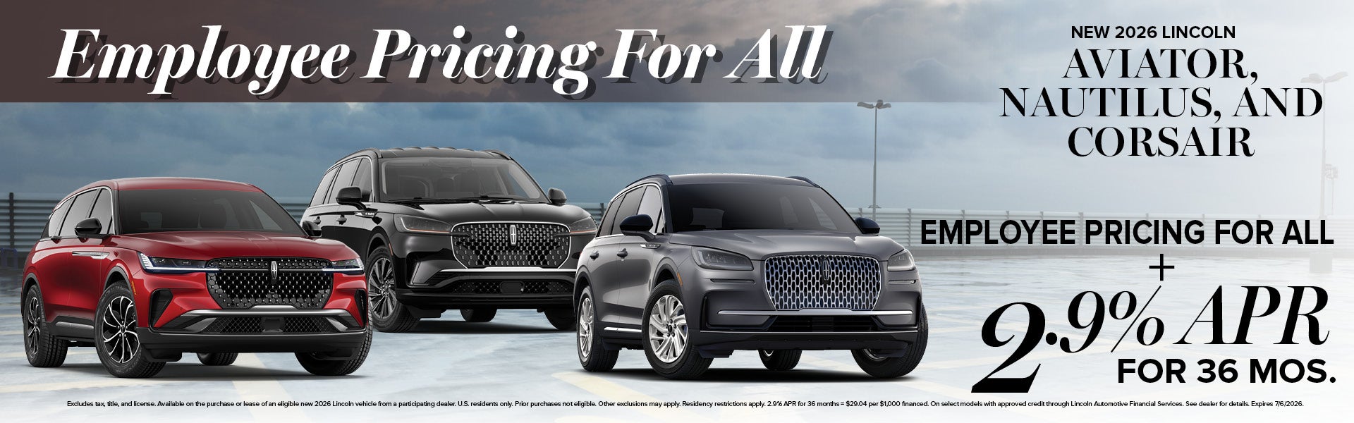 2026 Lincoln Models Special Pricing