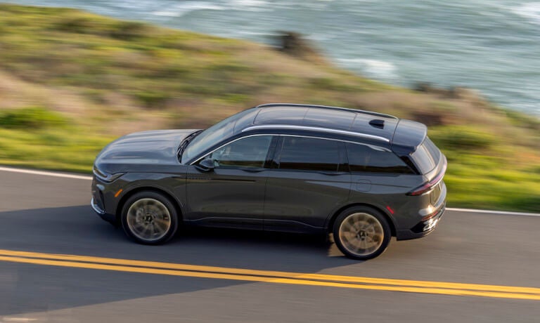 2026 Lincoln Nautilus driving fast overhead view